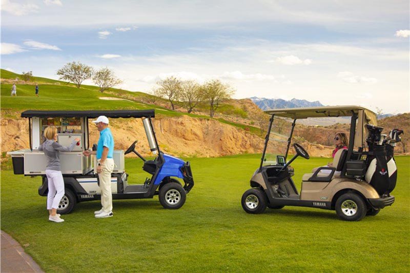 Những chiếc golf cart trên sân
