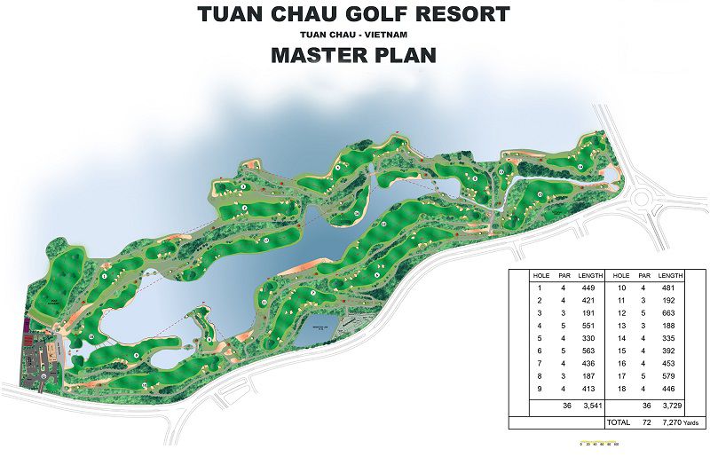 Thiết kế tổng thể của sân golf Tuần Châu