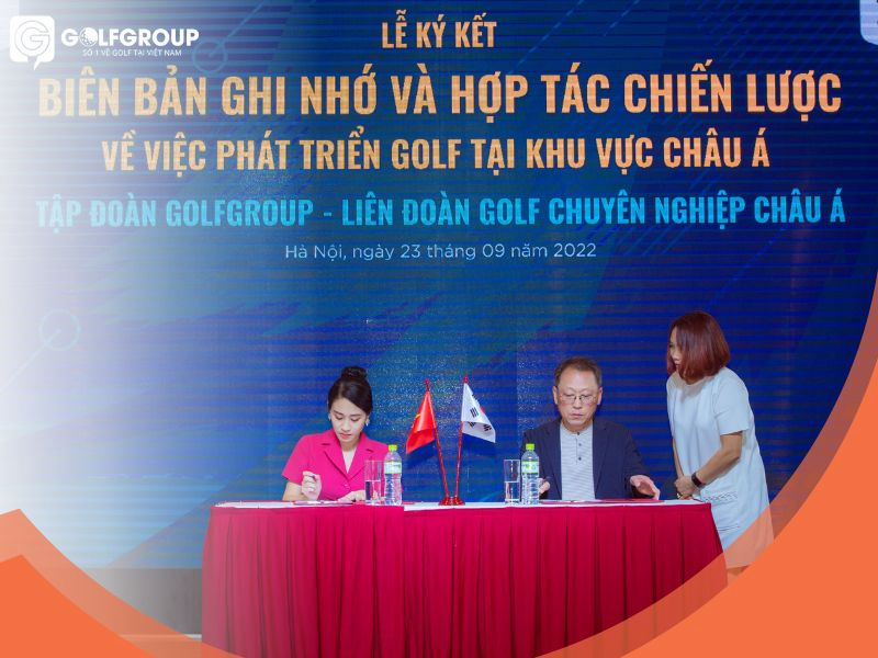 Lễ ký kết của GolfGroup với Liên đoàn Golf chuyên nghiệp Châu Á