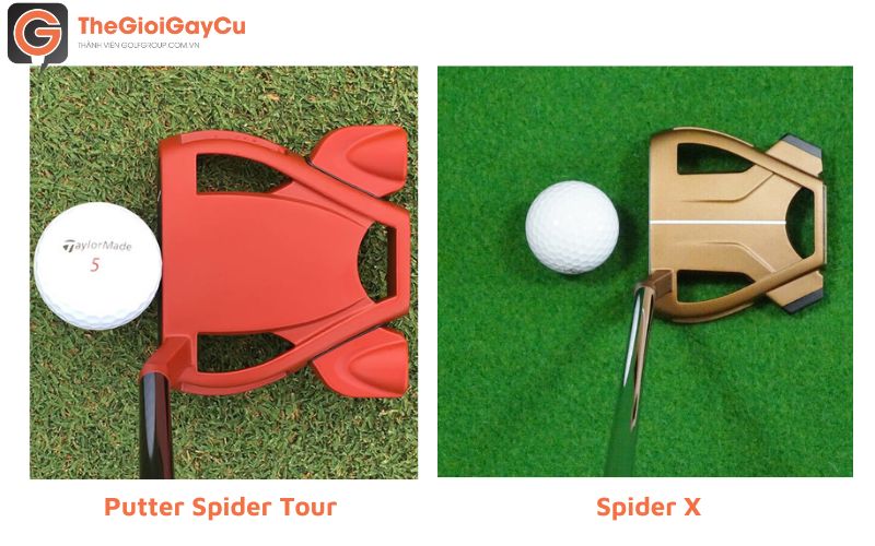So sánh sự giồng và khác nhau giữa mẫu Putter Spider Tour vs. Spider X