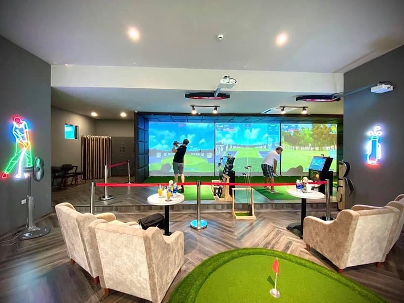 Hình thức kinh doanh phòng golf 3D kết hợp với quán cafe mang đến trải nghiệm tuyệt vời cho các golfer