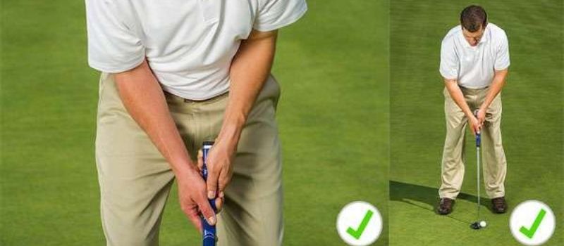 Golfer cần chú ý đến tay cầm gậy putter