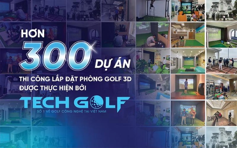TechGolf đã lắp đặt thành công hơn 300 dự án phòng golf 3D