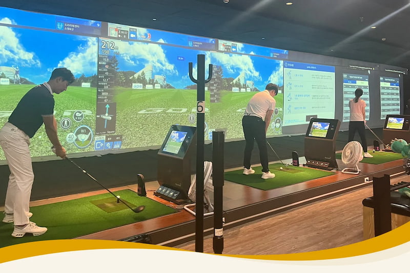 Máy tập golf 3D Golfzon cho trải nghiệm đánh bóng thú vị