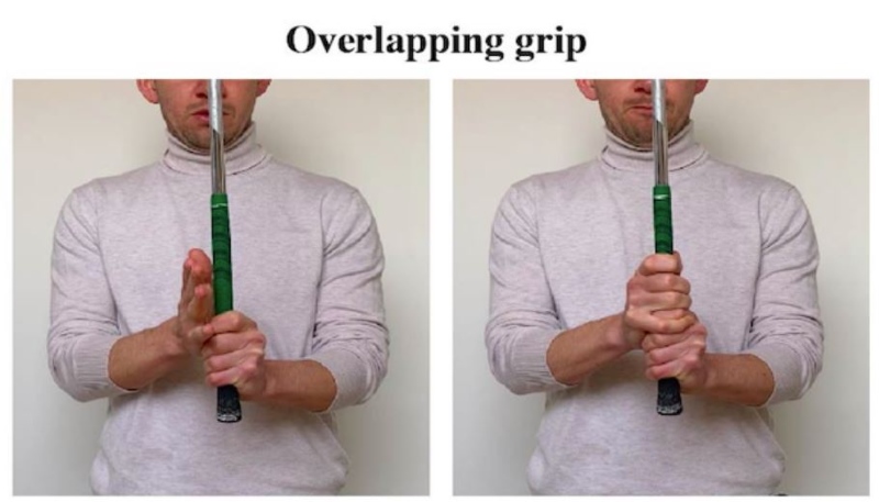 Hướng dẫn cầm gậy golf tay trái theo kiểu Overlapping grip