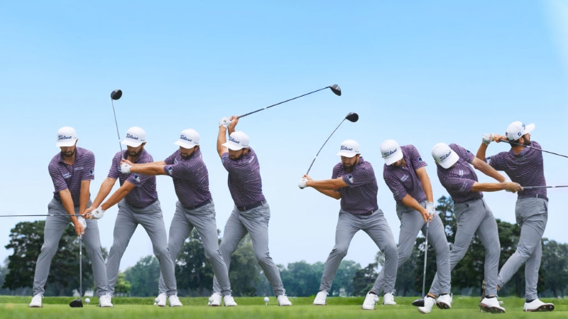 Golfer chuyển động mượt mà và dồn lực phù hợp cho từng giai đoạn swing