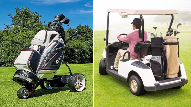 Xe buggy và xe cart đều là hai loại xe sử dụng phổ biến trên sân golf