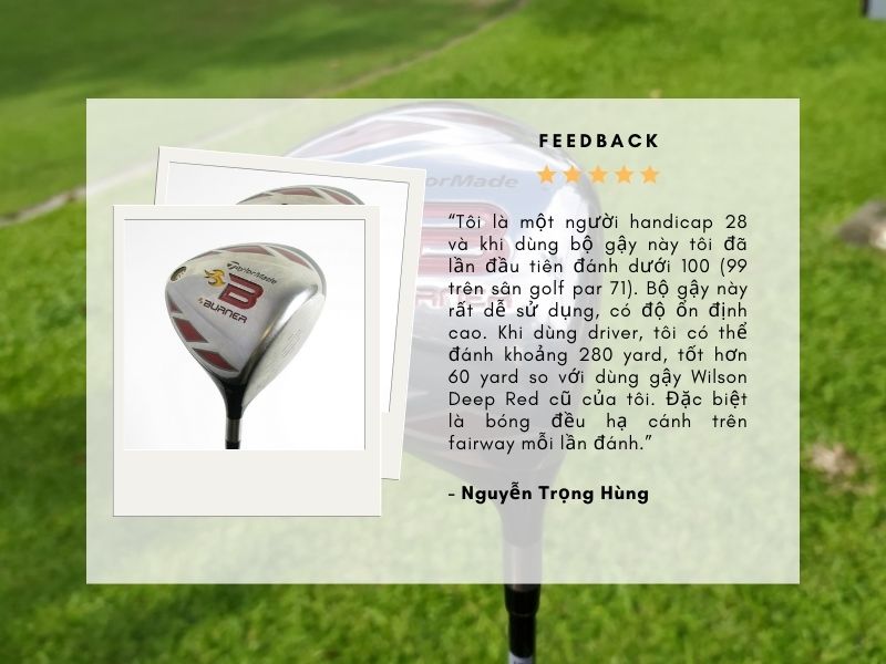 TaylorMade Burner được nhiều golfer đánh giá cao